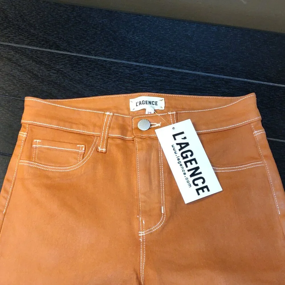 L'Agence Marguerite Coated Skinny Jeans SIZE 25 NEW WITH TAGS